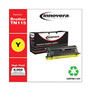 Innovera Remanufactured Yellow High-Yield Toner, Replacement for TN115Y, 4,000 Page-Yield