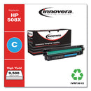 Innovera Remanufactured Cyan High-Yield Toner, Replacement for 508X (CF361X), 9,500 Page-Yield