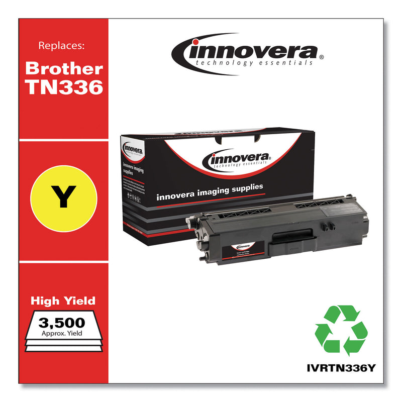 Innovera Remanufactured Yellow High-Yield Toner, Replacement for TN336Y, 3,500 Page-Yield