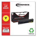 Innovera Remanufactured Yellow High-Yield Toner, Replacement for 202X (CF502X), 2,500 Page-Yield