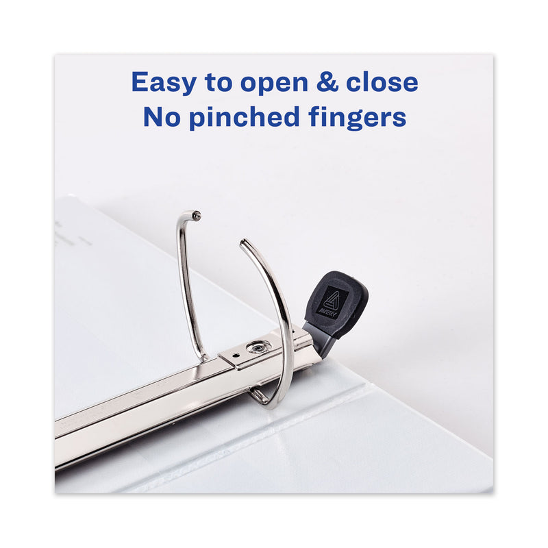 Avery Framed View Heavy-Duty Binders, 3 Rings, 3" Capacity, 11 x 8.5, Navy Blue