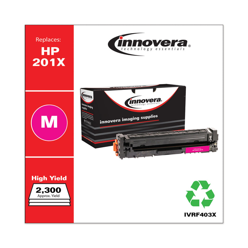 Innovera Remanufactured Magenta High-Yield Toner, Replacement for 201X (CF403X), 2,300 Page-Yield
