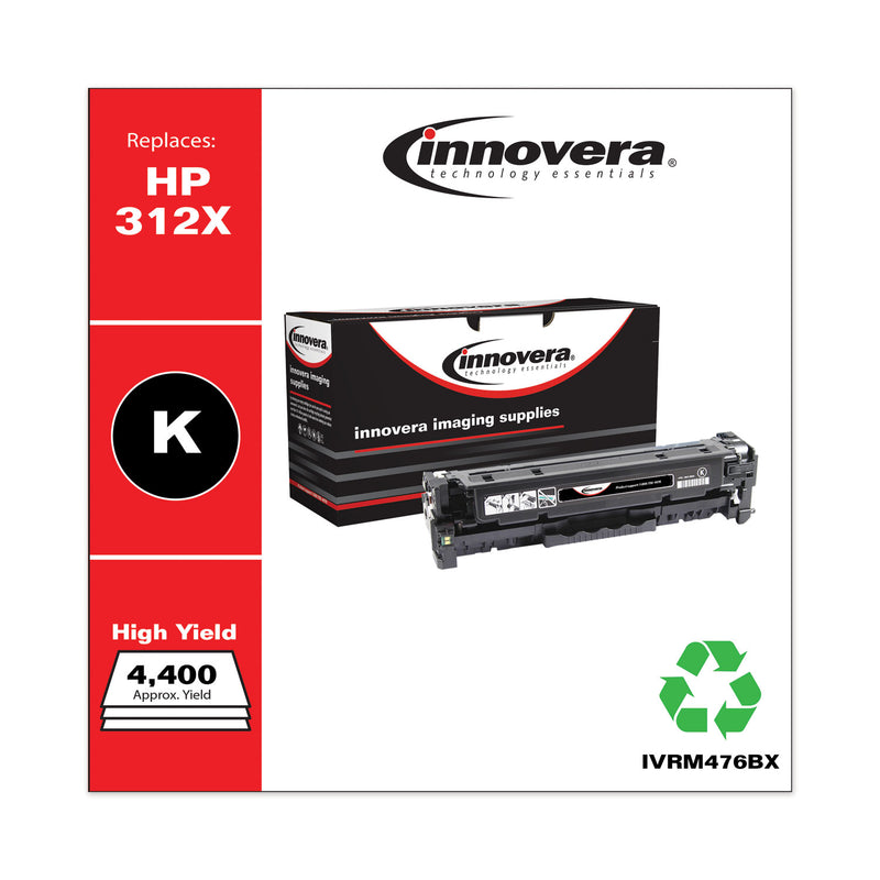 Innovera Remanufactured Black High-Yield Toner, Replacement for 312X (CF380X), 4,400 Page-Yield