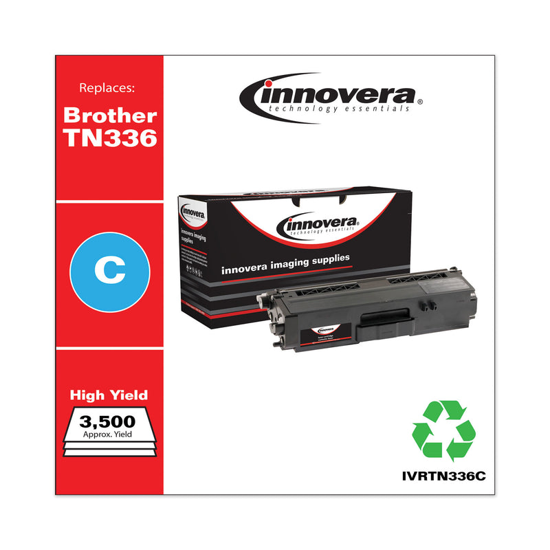 Innovera Remanufactured Cyan High-Yield Toner, Replacement for TN336C, 3,500 Page-Yield