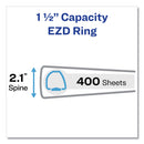 Avery Framed View Heavy-Duty Binders, 3 Rings, 1.5" Capacity, 11 x 8.5, White