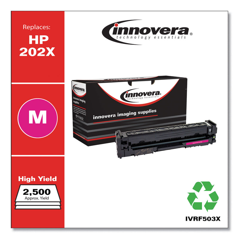 Innovera Remanufactured Magenta High-Yield Toner, Replacement for 202X (CF503X), 2,500 Page-Yield