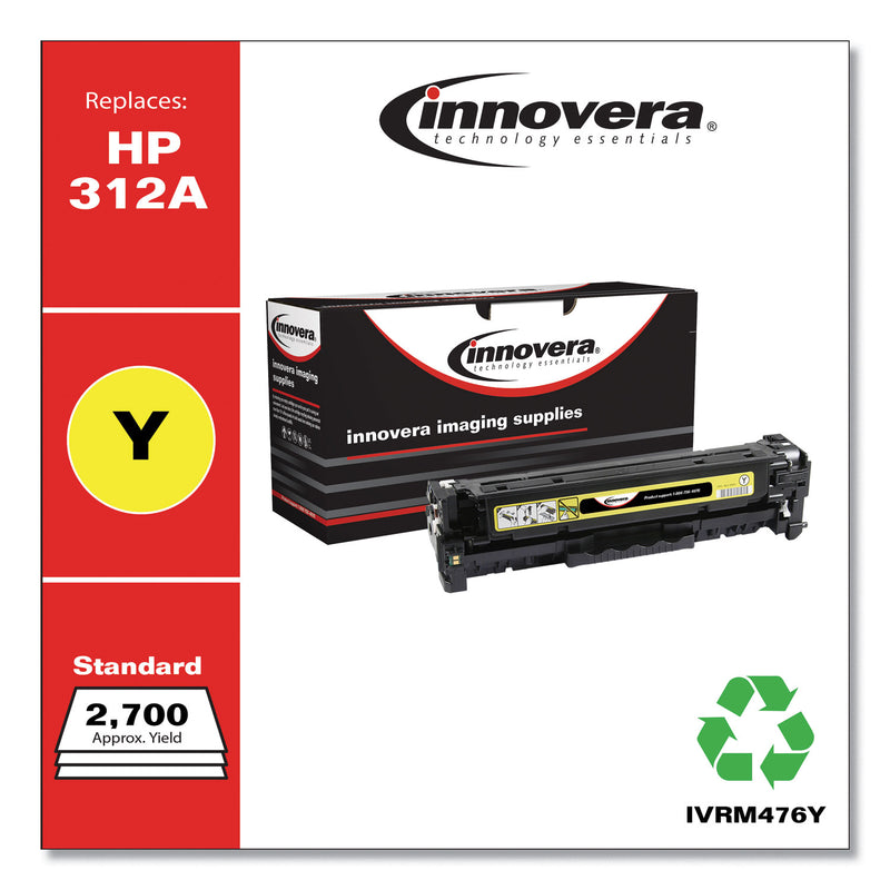 Innovera Remanufactured Yellow Toner, Replacement for 312A (CF382A), 2,700 Page-Yield