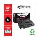 Innovera Remanufactured Black Extended-Yield Toner, Replacement for 55X (CE255XJ), 20,000 Page-Yield
