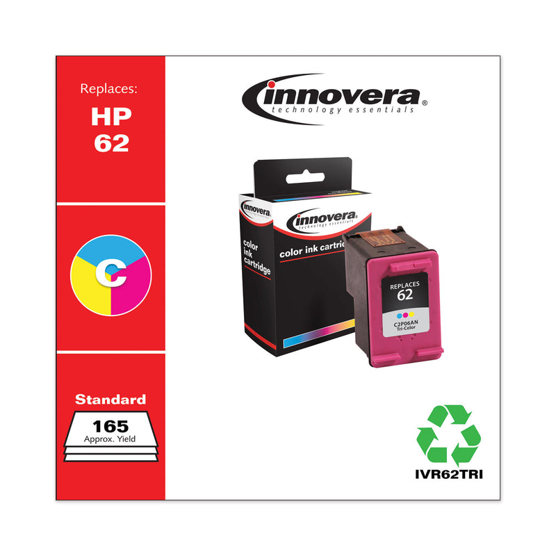 Innovera Remanufactured Tri-Color Ink, Replacement for 62 (C2P06AN), 165 Page-Yield