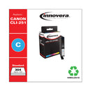 Innovera Remanufactured Cyan Ink, Replacement for CLI-251 (6514B001), 304 Page-Yield