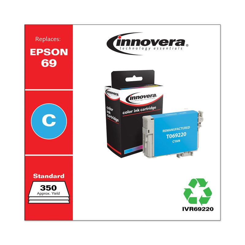Innovera Remanufactured Cyan Ink, Replacement for 69 (T069220), 350 Page-Yield