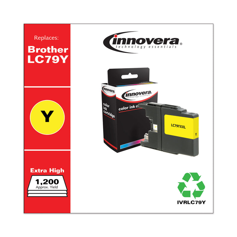Innovera Remanufactured Yellow Extra High-Yield Ink, Replacement for LC79Y, 1,200 Page-Yield