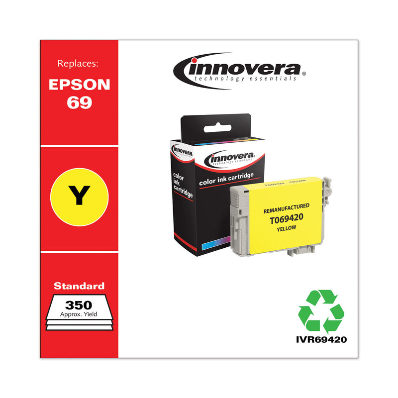 Innovera Remanufactured Yellow Ink, Replacement for 69 (T069420), 350 Page-Yield