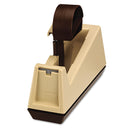Scotch Heavy-Duty Weighted Desktop Tape Dispenser, 3" Core, Plastic, Putty/Brown