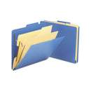 Smead Six-Section Poly Classification Folders, 2 Dividers, Letter Size, Blue, 10/Box