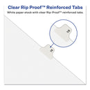 Avery-Style Preprinted Legal Bottom Tab Divider, 26-Tab, Exhibit E, 11 x 8.5, White, 25/PK