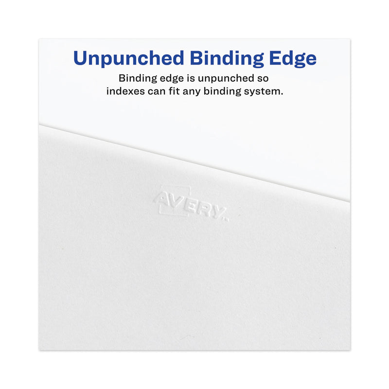 Avery-Style Preprinted Legal Side Tab Divider, 26-Tab, Exhibit R, 11 x 8.5, White, 25/Pack, (1388)