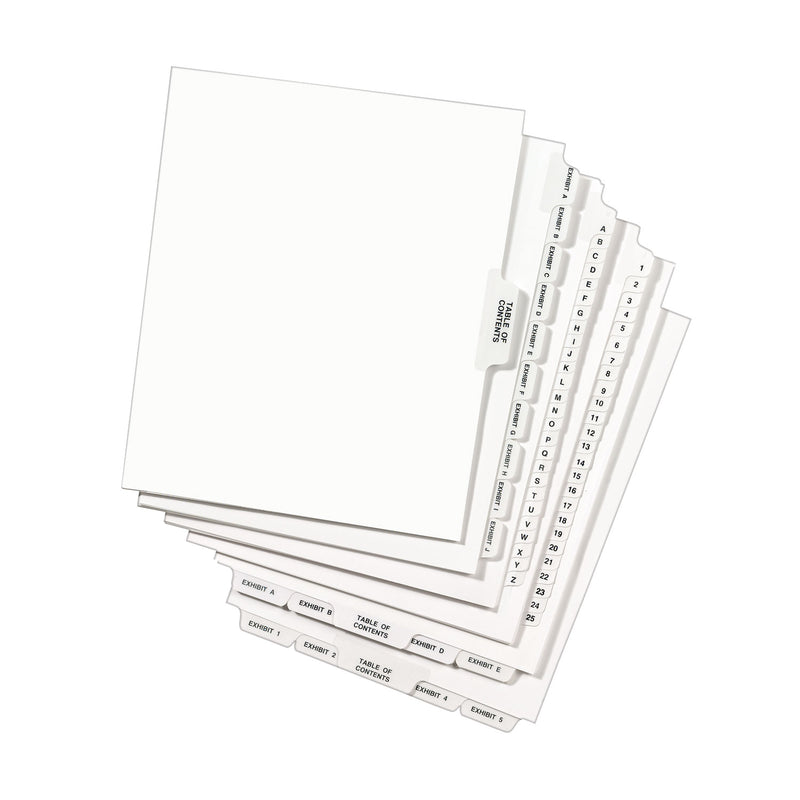 Avery-Style Preprinted Legal Bottom Tab Dividers, 26-Tab, Exhibit Y, 11 x 8.5, White, 25/Pack