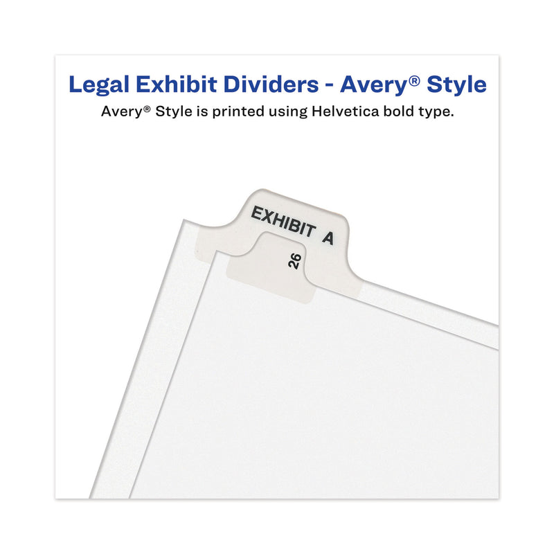 Avery-Style Preprinted Legal Bottom Tab Dividers, 26-Tab, Exhibit Y, 11 x 8.5, White, 25/Pack
