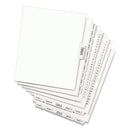 Avery-Style Preprinted Legal Side Tab Divider, 26-Tab, Exhibit V, 11 x 8.5, White, 25/Pack, (1392)