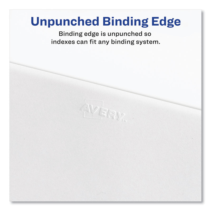 Avery-Style Preprinted Legal Side Tab Divider, 26-Tab, Exhibit I, 11 x 8.5, White, 25/Pack, (1379)