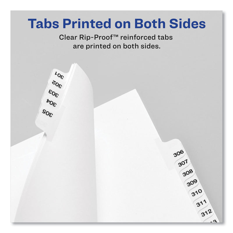 Avery-Style Preprinted Legal Bottom Tab Dividers, 26-Tab, Exhibit Y, 11 x 8.5, White, 25/Pack