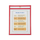 C-Line Stitched Shop Ticket Holders, Top Load, Super Heavy, Clear, 6" x 9" Inserts, 25/Box