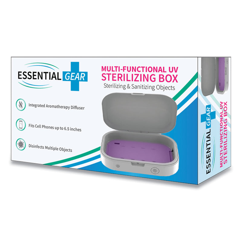 Essential Gear UV Sterilizing Box for Mobile Phones, White