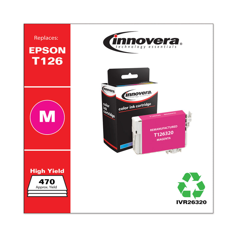 Innovera Remanufactured Magenta Ink, Replacement for 126 (T126320), 470 Page-Yield