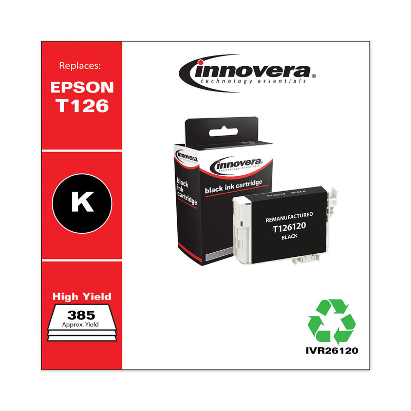 Innovera Remanufactured Black Ink, Replacement for 126 (T126120), 385 Page-Yield