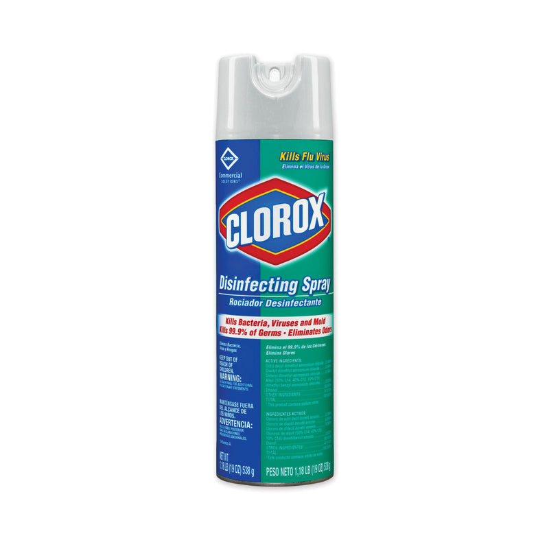 Clorox Disinfecting Spray, Fresh, 19 oz Aerosol Spray, 12/Carton