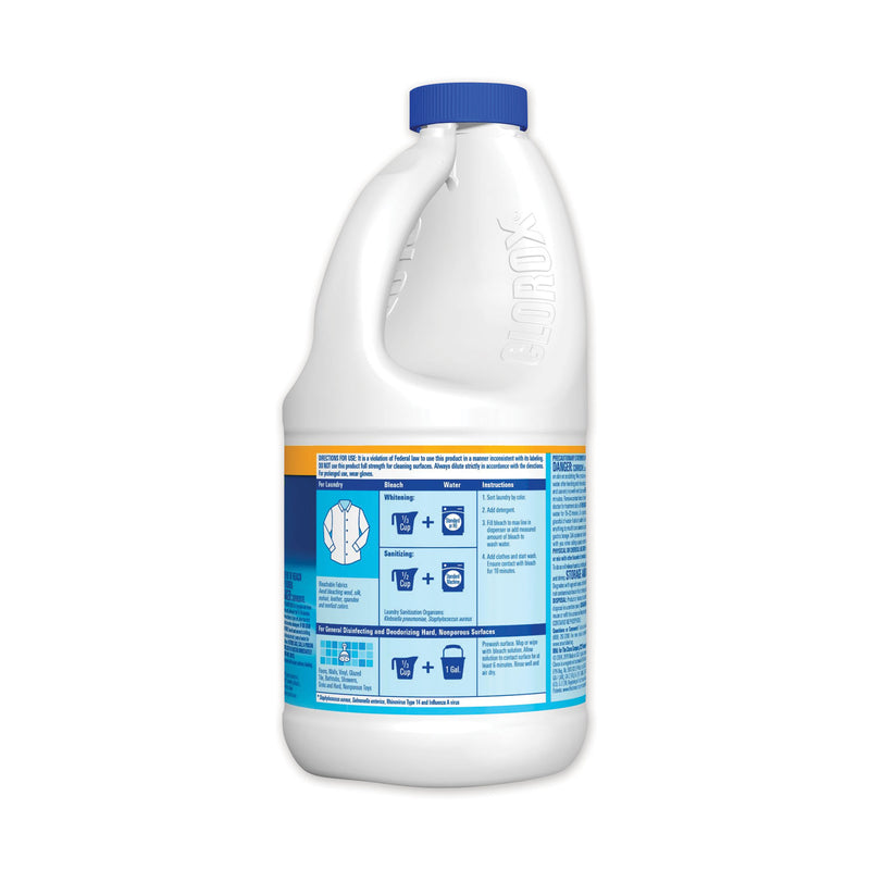 Clorox Regular Bleach with CloroMax Technology, 43 oz Bottle, 6/Carton