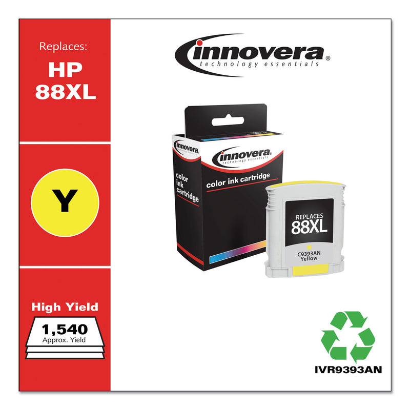 Innovera Remanufactured Yellow High-Yield Ink, Replacement for 88XL (C3939AN), 1,540 Page-Yield