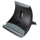3M Vertical Notebook Computer Riser with Cable Management, 9" x 12" x 6.5" to 9.5", Black/Charcoal Gray, Supports 20 lbs