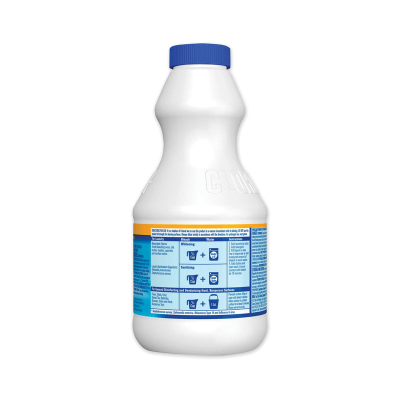 Clorox Regular Bleach with CloroMax Technology, 24 oz Bottle, 12/Carton