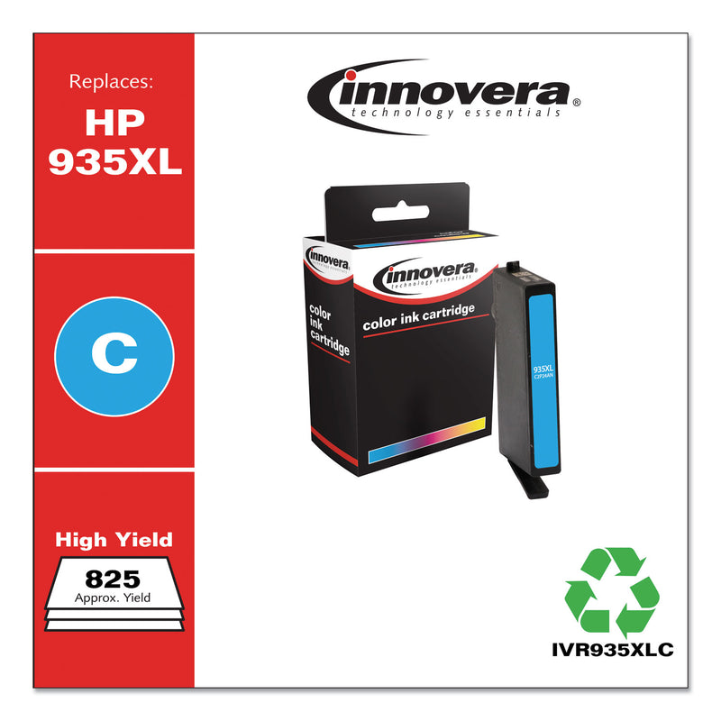 Innovera Remanufactured Cyan High-Yield Ink, Replacement for 935XL (C2P24AN), 825 Page-Yield