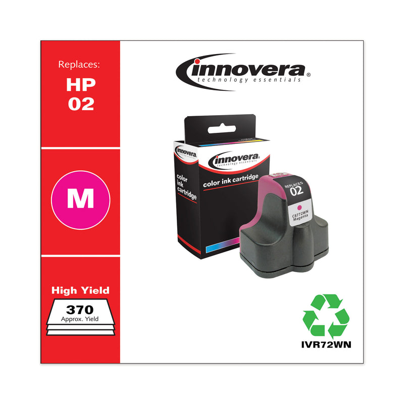 Innovera Remanufactured Magenta Ink, Replacement for 02 (C8772WN), 370 Page-Yield