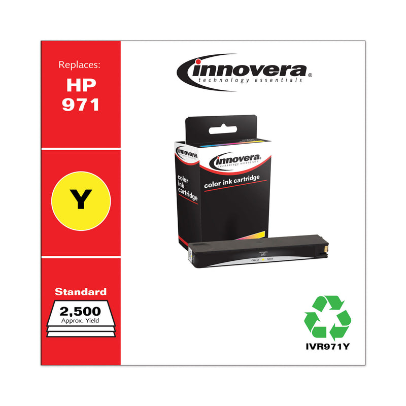 Innovera Remanufactured Yellow Ink, Replacement for 971 (CN624AM), 2,500 Page-Yield
