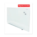 Universal Frameless Magnetic Glass Marker Board, 36" x 24", White