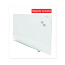 Universal Frameless Magnetic Glass Marker Board, 48" x 36", White