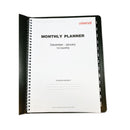 Universal Monthly Planner, 11 x 8, Black Cover, 14-Month, Dec 2022 through Jan 2024