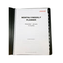 Universal Weekly Planner, 11 x 8, Black Cover, 14-Month, Dec 2022 through Jan 2024