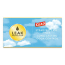 Glad OdorShield Tall Kitchen Drawstring Bags, 13 gal, 0.72 mil, 24" x 27.38", White, 240/Carton