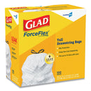 Glad Tall Kitchen Drawstring Trash Bags, 13 gal, 0.72 mil, 24" x 27.38", Gray, 100/Box
