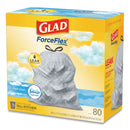 Glad OdorShield Tall Kitchen Drawstring Bags, 13 gal, 0.72 mil, 24" x 27.38", White, 240/Carton