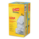 Glad OdorShield Tall Kitchen Drawstring Bags, 13 gal, 0.78 mil, 24" x 27.38", White, 240/Carton