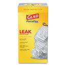 Glad Tall Kitchen Drawstring Trash Bags, 13 gal, 0.72 mil, 23.75" x 24.88", White, 240/Carton