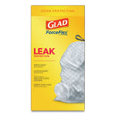 Glad Tall Kitchen Drawstring Trash Bags, 13 gal, 0.72 mil, 23.75" x 24.88", White, 240/Carton
