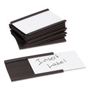 U Brands Magnetic Card Holders, 3 x 1.75, Black, 10/Pack