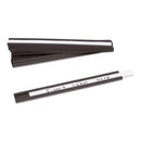 U Brands Magnetic Card Holders, 6 x 0.5, Black, 10/Pack